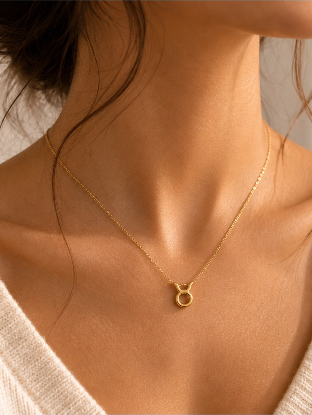 Gold Taurus Pendant Necklace - Women Jewelry